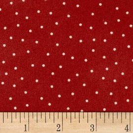 Maywood Studio Beautiful Basics Scattered Dot Cherry Red, Quilting Fabric by the Yard
