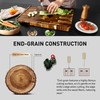 End Grain Cutting Board for Kitchen with Non-slip Feet, Acacia