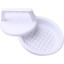 FOMIYES Molde para Hamburguesas de Plástico, 6 Unidades Diseño Profesional y Ranuras para Cocina Casera