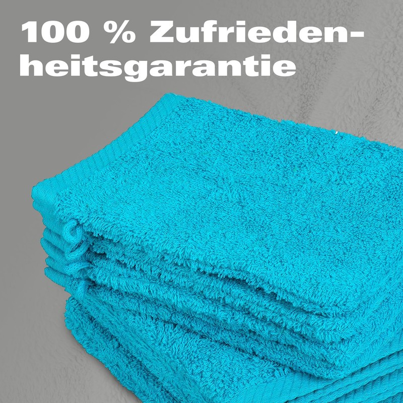 Pack of 10 Wash Mitts, 15 x 21 cm, 100% Cotton