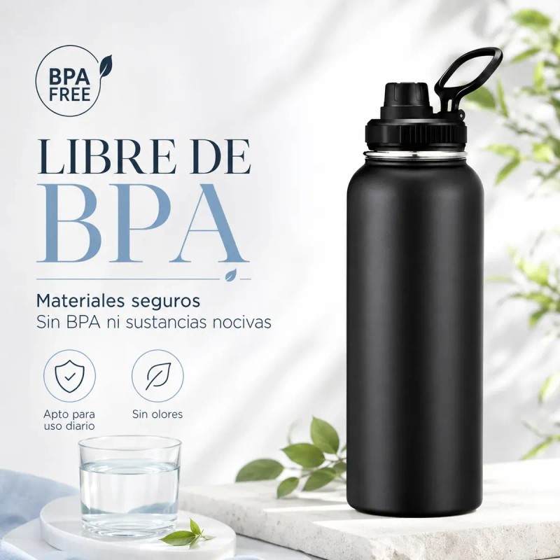 Termo Vaso-botella Acero Inoxidablecon Fría/caliente 40 Oz
