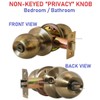 Constructor CON4161 Chronos Privacy Door Lever Lock Knob Handle Set,
