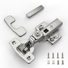 Furniware Pack of 2 Soft Close Cabinet Hinges, Middle Stop
