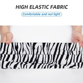 Scott Edward Turbantes elásticos de 3/6 Piezas para Mujer Africano Nudos diseño de impresión pañuelo para la Cabeza en la Playa turbante suave plisado para la cabeza