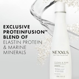 Nexxus Clean and Pure Clarifying Shampoo With ProteinFusion, For Nourished Hair Paraben-Free 13.5 oz