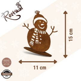 Norbert Rostikal Patina Snowman Winter Decoration with Whistle