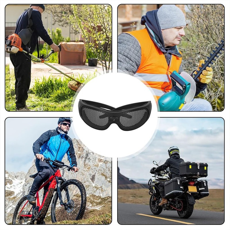 AIXXCUVQ Metal Mesh Safety Glasses Reliable Eye Safety For Outdoor