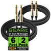 GEARit Cable de instrumento de guitarra (6 pies, 2 unidades)