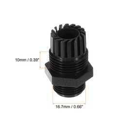 sourcing map 2Pcs G3/8" IP68 Cable Gland Waterproof 6-10mm Adjustable Strain Relief Cord Connector Spiral Nylon Joint Gasket for Cable Wire, Black