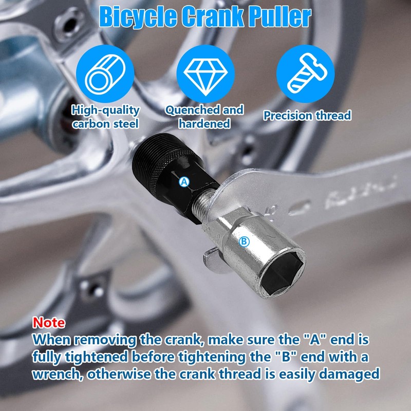 9 Piece Bicycle Crank Wrench Tool Set, Bicycle Crank Puller