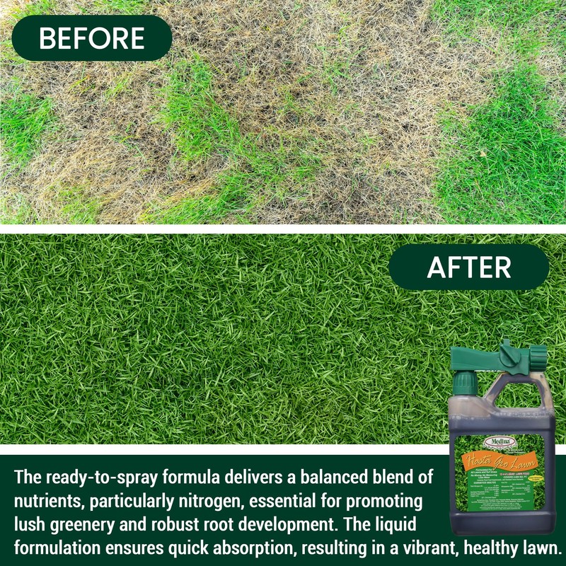 Medina HastaGro Liquid Lawn Fertilizer - 12-4-8 Liquid Fertilizer for