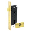 Lock LMG45QLB Mecanismo de embutir función doble, latón brillante, llave