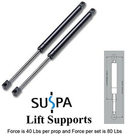 SUSPA C16-06874 Spring Strut Prop Shock 40lbs Per Strut and 80lbs Per Pair 17" - One Pair