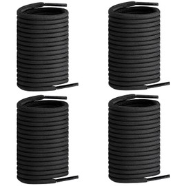 Endoto 2 Pairs Shoelaces for Doc Martens Boots Round Shoe Laces Replacement Shoes Strings(Color:Black,Size:60Inch)