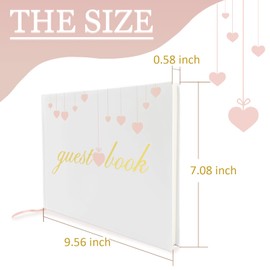 Wedding Guest Book - Elegant Guestbook for Wedding Receptions, Birthdays and Baby Showers - Sign in and Photos Book Perfect for Home, Hotel, and Special Events（Love Style）