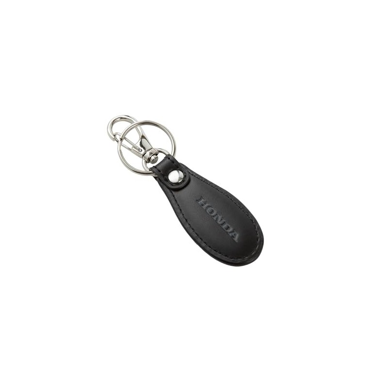 Honda (ホンダ) Honda Leather Oval Keychain K (Black) 0SYTN-79B-KF