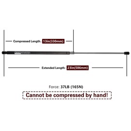 C16-20877 23 inch 37Lbs/165N Per Gas Strut Shock Lift Support for Truck Bed Cover Pickup Cab Shell Window Lift and other Heavy Duty Application, Set of 2 Vepagoo