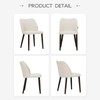 COLAMY Upholstered Dining Chairs Set of 2, Modern Fabric Dining