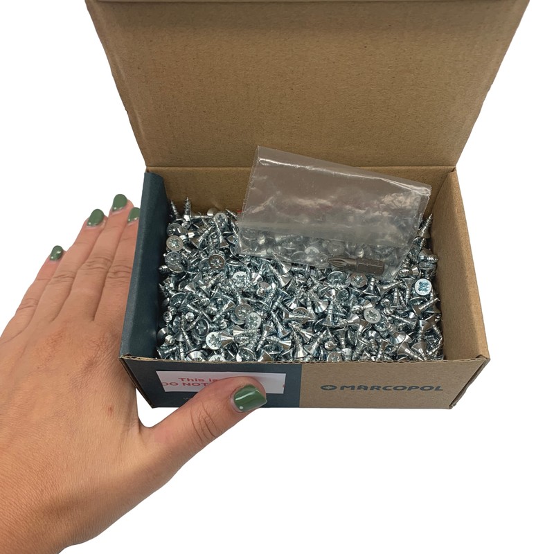 Pack of 1000 Galvanised Steel 4.0 x 12 mm Wood