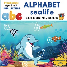 Riya Paul's Sealife Alphabet Coloring Book with Small letters of Cute Sealife Friends for children, little ones or preschoolers ages 3 4 and 5. ... Learn practice tracing with colors.