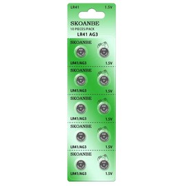 SKOANBE 50PCS AG3 Button Cell L736F LR41 192 392 Thermometer Size Battery