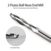 EU_HOZLY 6x22mm 2 Flute Carbide Ball Nose End Mills CEL