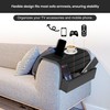 TopClass1 Sofa Armrest Tray with Cup Holder, Foldable Couch Side