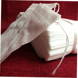COLLBATH Travel Tea Infuser Bags 100pcs Drawstring Filter Empty Tea Bags Non-Woven for