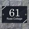 Badgemaster Modern Anthracite House Number Sign Plaque Stainless Steel Standoffs