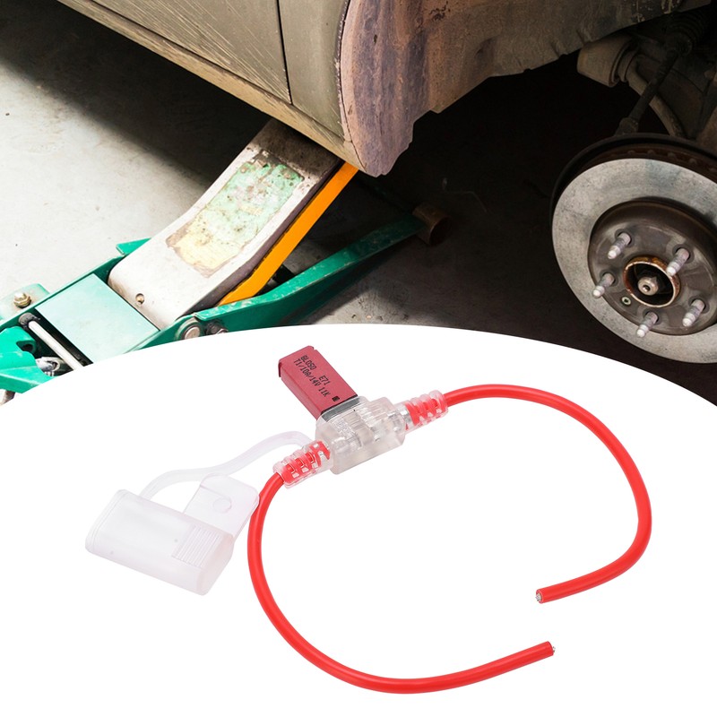31.5cm 12AWG Car Fuse Holder TPE PVC with Manual Reset