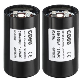 PATIKIL Motor Start Capacitor, 2 Pack 590-708uF/Mfd 125V 50/60Hz CD60 Run Capacitor Motor Starting Capacitor for Electric Motor Starts Running