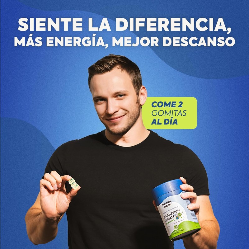 Health Hack Citrato de Magnesio en Gomitas + Omega 3