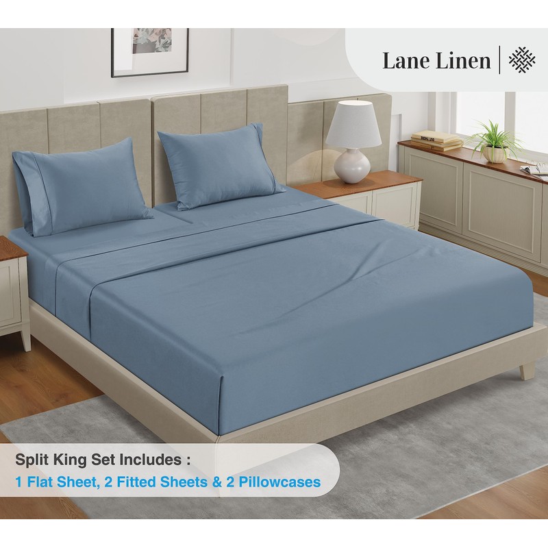 LANE LINEN Split King Sheet Sets – 450 Thread Count