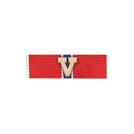 Bronze Star Ribbon With V Device (Military Issued)-Veteran Owned Business