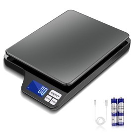 Kitchen Scales Digital USB Charging, 5 kg/0.1 g Tare Function, Kitchen Scales with Large Stainless Steel Kitchen Scales for Baking and Cooking, Measuring Ingredients, Jewellery so on Automatic Shut-Off, Tare Function