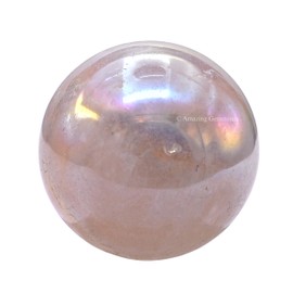 Angel Aura Rose Quartz Crystal Ball - 1" Inches Crystal Sphere Meditation Balls for Witchcraft and Decorative Balls - Crystals and Healing Stones Beginners Gift (Pack of 1)