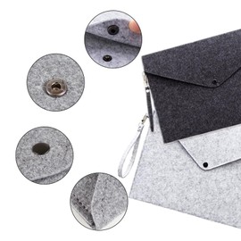 FDHBDF Pack of 2 Felt Folders A5 Document Bags Office Supplies Bag - Practical Folders with Press Stud for Office and School, Lightweight and Portable, Ideal for Organising Documents and Files