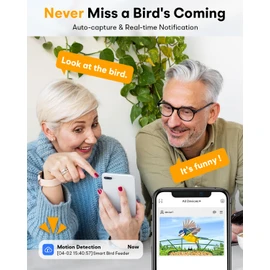 Metal Smart Bird Feeder with Camera – Solar Powered, AI Bird Identification & 2.5K HD Auto Capture Videos, Arrival Notifications, 2.1L Capacity & 100% Durable Design