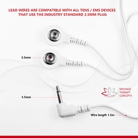 Tens Replacement Lead Wires - Two Snap Connectors (2 Pack)