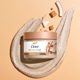DOVE Beauty Scrub Jabón Exfoliante Corporal Coco y Azúcar Morena, 280 g