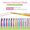 Reessy 7mm Crochet Hooks, Aluminium Crochet Hook with Transparent Dried