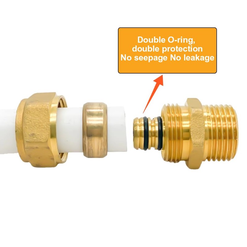 Tulov Pack of 2 16 Screw Fittings, Transition with 1/2