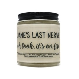 Customized Last Nerve Oh Look, It's on Fire Soy Candle (Cozy Sweater, 7 oz)