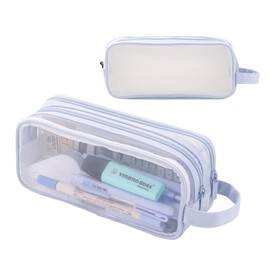 Stationery Case, Mesh Pen Case, Mesh Pen Pouch, Pencil Case, Transparent Pouch, Stylish, Pen Holder, Pen Bag, Simple, Lightweight, Pencil Case, Multifunctional, Elementary School, Middle School,