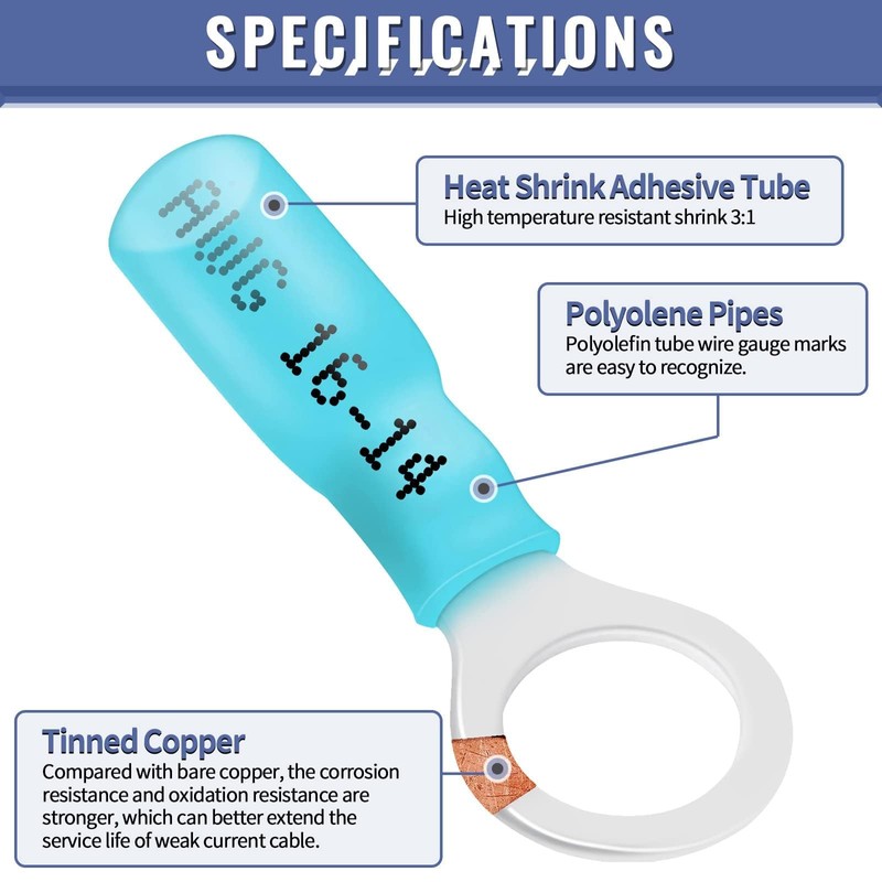 720PCS Marine Grade Heat Shrink Wire Connectors, Sopoby Electrical Connectors