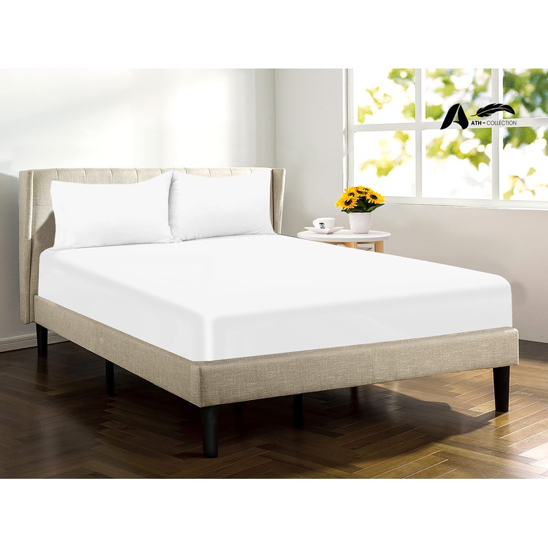 A ATH COLLECTION Egyptian Cotton Fitted Sheet 25 CM Extra
