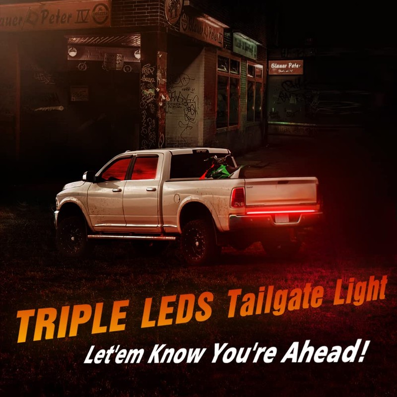 Nanpoku Tailgate Light Bar 60 Inch Triple Row Tail Light