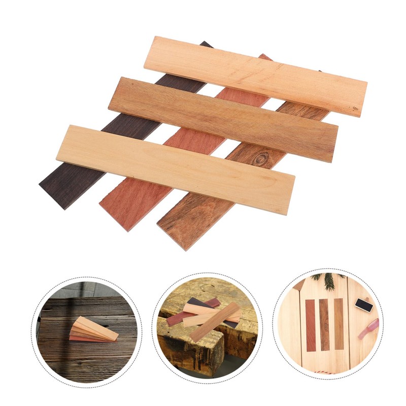 TEHAUX 6 pcs Textured Wood Panels for DIY Crafts Replacement