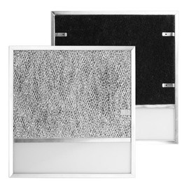 BP57 Range Hood Filter with Light Lens, for Broan-NuTone Kitchen Exhaust Grease Aluminum Filter, Stove Hood Vent Air Filter, fit 43000 Series Range Hood, 11-3/8 x 11-3/4 In (2 Pack)