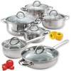 Cook N Home Kitchen Cookware Sets, 12-Piece Basic Stainless Steel